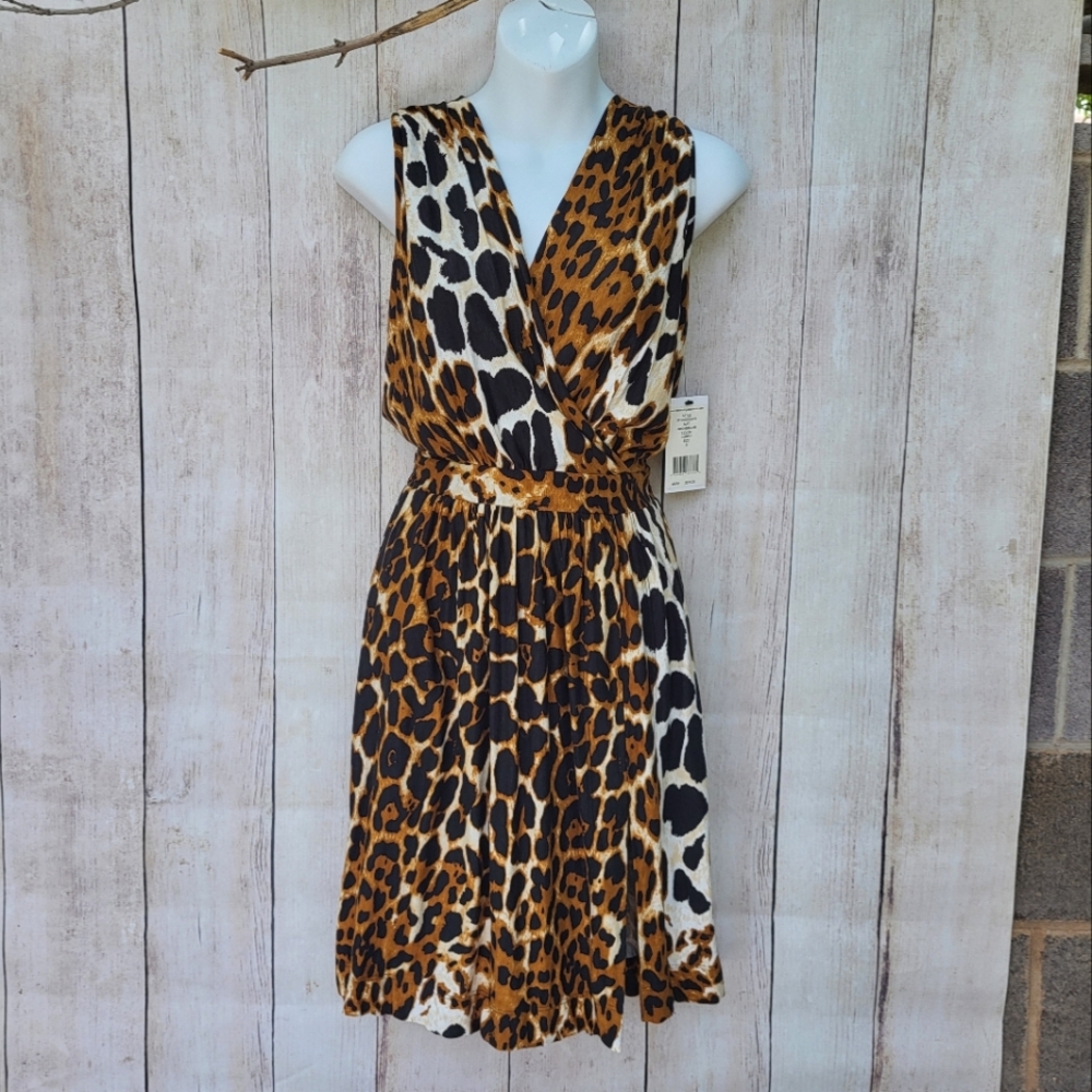 Robert Rodriguez Leopard Print Midi Dress